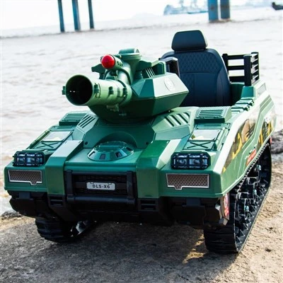 Kids Electric Car Green Tank